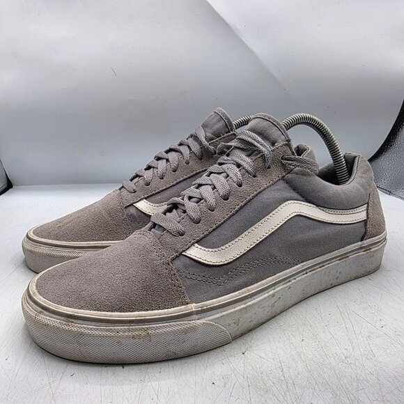 Vans Old Skool Mens Size 10 Gray White Sneaker Shoes Skate Casual Walking Outdoo - Picture 4 of 13